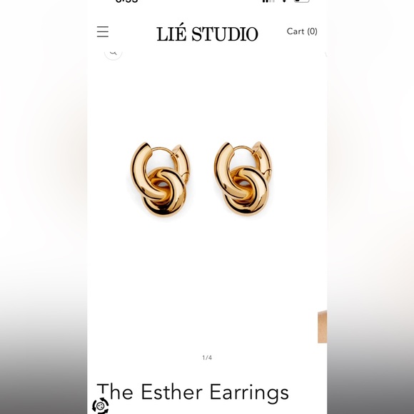 Lie Studio. The Esther Earrings. Gold. - Picture 3 of 8